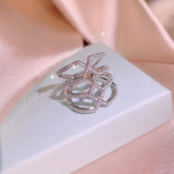 Multi-layer Butterfly Wing Water Drop Couple Ring For Women