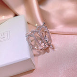 Multi-layer Butterfly Wing Water Drop Couple Ring For Women
