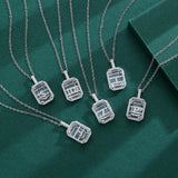 Perfume Bottle 26 Letter Pendant Necklace Anniversary Gift Jewelry
