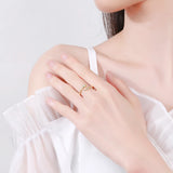 18K Snake Head Stripe Couples Rings Emerald Sterling Silver Jewelry