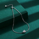 Heart Shape Bracelet Love Sterling Silver Diamond Engagement Wedding