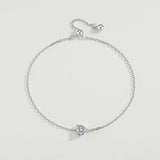 Heart Shape Bracelet Love Sterling Silver Diamond Engagement Wedding