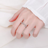 Irregular CZ Ring S925 Sterling Silver Women's Jewelry
