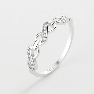 Irregular CZ Ring S925 Sterling Silver Women's Jewelry