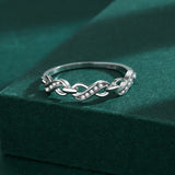 Irregular CZ Ring S925 Sterling Silver Women's Jewelry