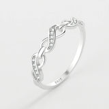 Irregular CZ Ring S925 Sterling Silver Women's Jewelry