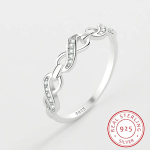Irregular CZ Ring S925 Sterling Silver Women's Jewelry