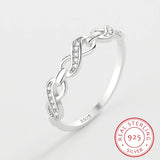 Irregular CZ Ring S925 Sterling Silver Women's Jewelry
