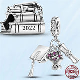 925 Silver Graduation Charm for Bracelet - DIY Jewelry Gift Making