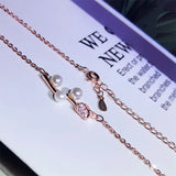 Pearl Rose Pendant Necklace - Real Silver Plate