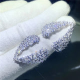 S925 Silver Marquise Cut CZ Wing Feather Ring