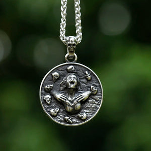 Men's 316L Stainless-Steel Skull Pendant Necklace Punk Biker Jewelry
