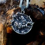 Men's Stainless-Steel Boar Necklace Animal Jewelry