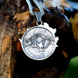 Men's Stainless-Steel Boar Necklace Animal Jewelry