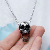 Men's Stainless Steel Goat Skull Opener Pendant Necklace