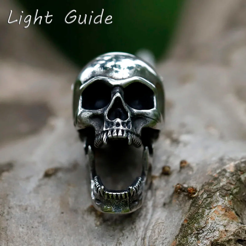 Men's Stainless Steel Goat Skull Opener Pendant Necklace