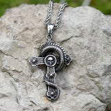 Men's Horned Demon Dragon Skull Pendant Necklace Punk Biker Jewelry