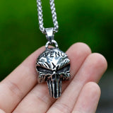Men's Stainless-Steel Punisher Skeleton Mask Pendant Necklace