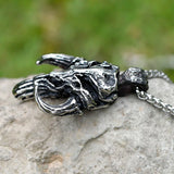 Men's Stainless-Steel Punisher Skull Mask Pendant Necklace