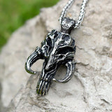 Men's Stainless-Steel Punisher Skull Mask Pendant Necklace