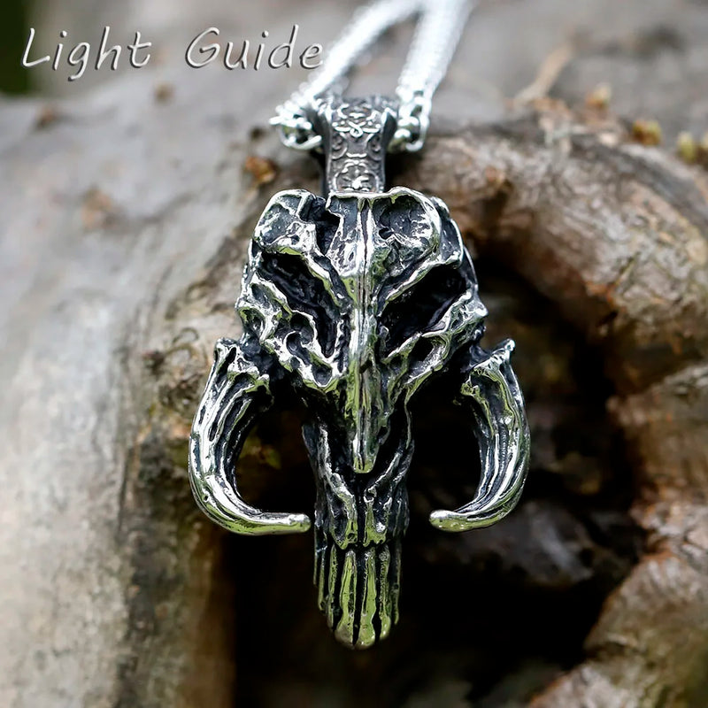 Men's Stainless-Steel Punisher Skull Mask Pendant Necklace