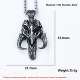 Men's Stainless-Steel Punisher Skull Mask Pendant Necklace