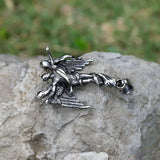 316L Stainless-Steel Satan's Fallen Angel Lucifer Pendant Necklace