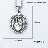 Men's Stainless-Steel Son of God Cross Pendant Necklace
