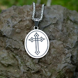 Men's Stainless-Steel Son of God Cross Pendant Necklace