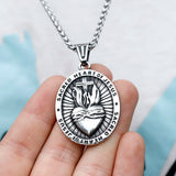 Men's Stainless-Steel Son of God Cross Pendant Necklace