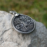 Men's Stainless-Steel Tree of Life VIKING Pendant Necklace
