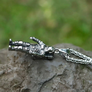 Men's 316L Stainless-Steel Astronaut Pendant Necklace