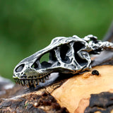 316L Stainless Steel Skull Pendant Necklace Men's Rope Jewelry