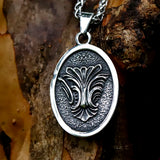 Men's Stainless Steel Skull Pendant Chain Necklace Retro Shield Design