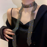 Rhinestone Choker Crystal Gem Chokers Collar Chocker Chunky Y Necklace