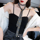 Rhinestone Choker Crystal Gem Chokers Collar Chocker Chunky Y Necklace