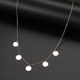 Geometric Style Stainless Steel Circle Necklace for Women