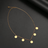 Geometric Style Stainless Steel Circle Necklace for Women