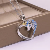 Sterling Silver Unicorn Necklace Pendant For Kids Enamel Cartoon