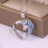 Sterling Silver Unicorn Necklace Pendant For Kids Enamel Cartoon