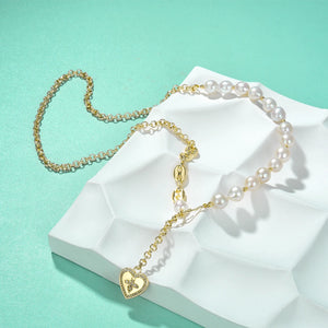 Summer Sweet Love-Shaped Pearl Necklace Girls Clothes Matching