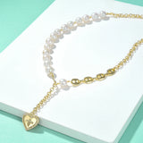 Summer Sweet Love-Shaped Pearl Necklace Girls Clothes Matching