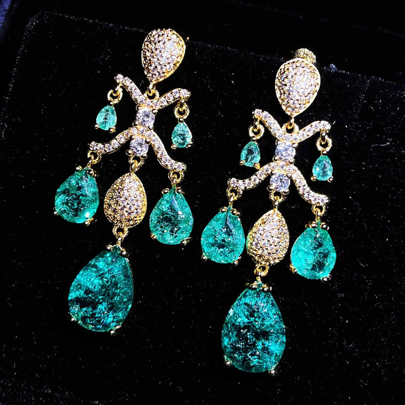 S925 Sterling Silver Tassel Drop Stud Earrings For Woman