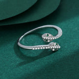 Snake Head Emerald Couples Rings Sterling Silver Diamond Anniversary Gift
