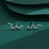 Snake Shape Diamond Stud Earring for Women
