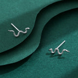 Snake Shape Diamond Stud Earring for Women