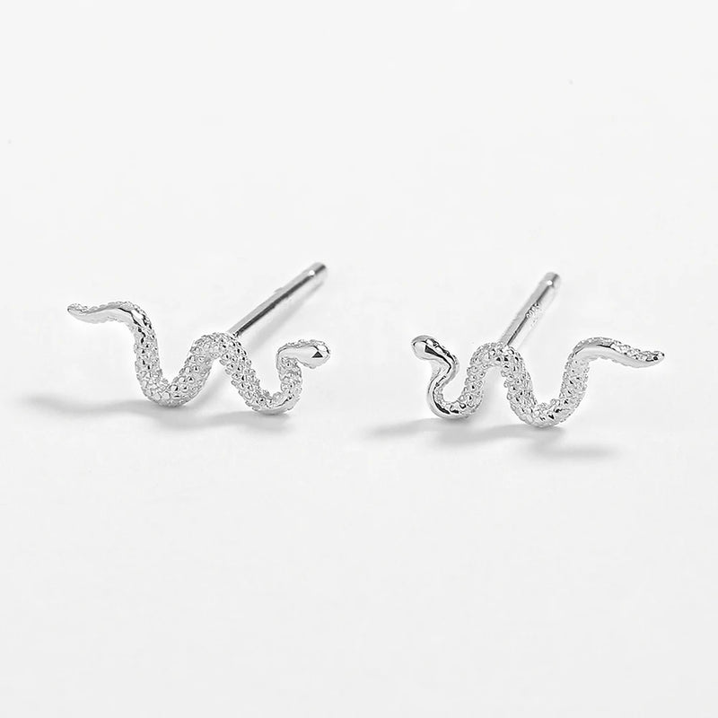 Snake Shape Diamond Stud Earring for Women