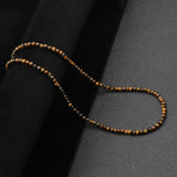 4mm Stone Necklace Men 18 Choker Necklaces Hiphop Rock Jewelry African Male