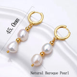 Boho Pearl Hoop Earrings Geometric Tassel Drop Jewelry for Women