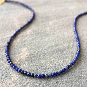 Lapis Lazuli Stone Necklace Choker Fine Jewelry for Women Men